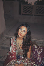 Load image into Gallery viewer, Alaviaa Jaaferi seated in a pink and purple lehenga wearing Ritika Sachdeva Jumbo Jhumka Earrings