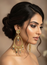 Load image into Gallery viewer, Gold Wire Twist Mirror Drop Earrings