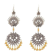 Load image into Gallery viewer, Double Cutwork Ghungroo Earrings