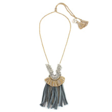 Load image into Gallery viewer, Baby Crescent Necklace with Fringe