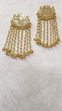 Load image into Gallery viewer, Sanjana Batra in our Lotus Fringe Earrings
