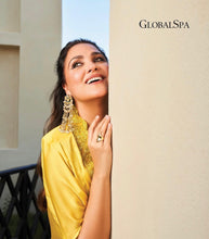 Load image into Gallery viewer, Lara Dutta in our Lotus Fringe Earrings
