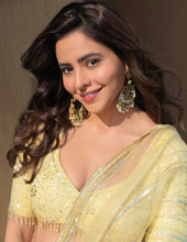 Load image into Gallery viewer, Aamna Sharif in our Lotus Pearl Earrings
