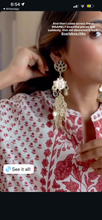 Load image into Gallery viewer, Masoom Minawala in our Triple Lotus Gold Earrings
