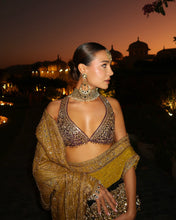 Load image into Gallery viewer, Tania Shroff in our Petal Drop Mirrorwork Earrings
