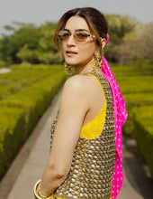 Load image into Gallery viewer, Kriti Sanon in our Gold Lotus Earrings
