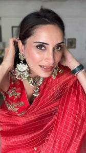 Amrita Thakur in our Diwali Pataka Gold Set