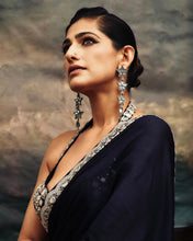 Load image into Gallery viewer, Kubra Sait in Our Silver Star Drop Earrings
