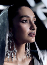 Load image into Gallery viewer, Silver Long Lustre Earrings
