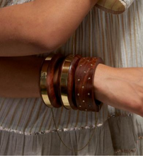 Load image into Gallery viewer, Tabu in our Wooden Bangle Stack
