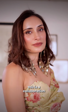Load image into Gallery viewer, Amrita Thakur in our Oversize Hoop Earrings in Gold
