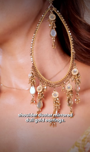 Load image into Gallery viewer, Amrita Thakur in our Oversize Hoop Earrings in Gold
