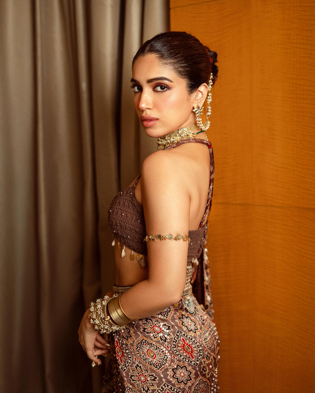 Bhumi Pednekar in our Mirror Drop Necklace