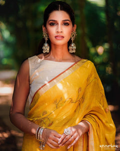 Sanjana Ganesan in Silver Jhumkas