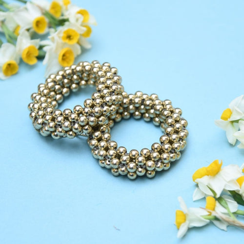 Buy Golden Lotus Earrings with Fish Hooks by RITIKA SACHDEVA at