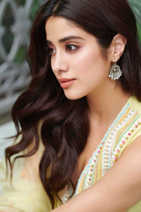 Janhvi Kapoor in the Silver Filigree Earrings