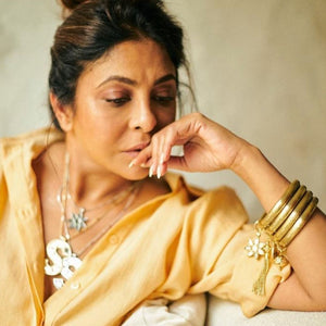 Shefali Shah in the Gold Bangle Stack