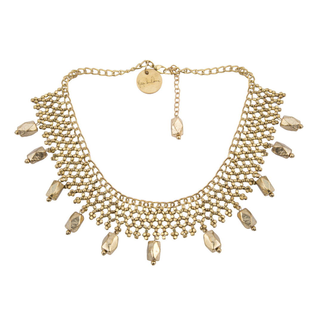 Gold Jaal Bead Necklace