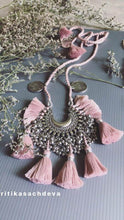 Load image into Gallery viewer, Tara Sutaria in the Pink Crescent Necklace
