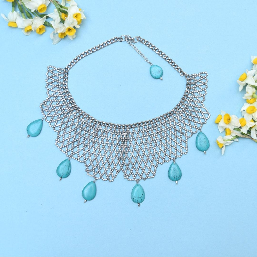 Turquoise Jaal Necklace