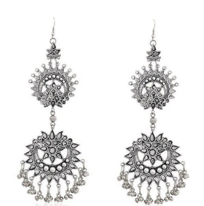 Silver Double Cutwork Earrings