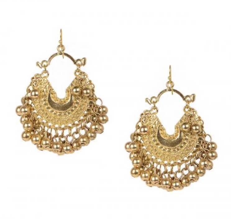 Baby Crescent Gold Earrings