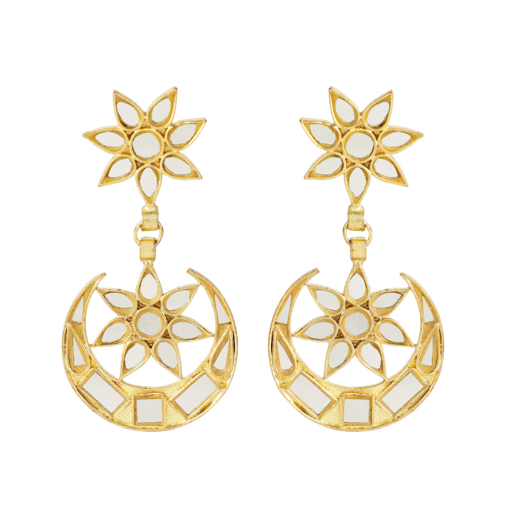 Star & Moon Gold Earrings