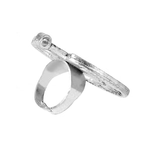 Half Moon Silver Chand Ring