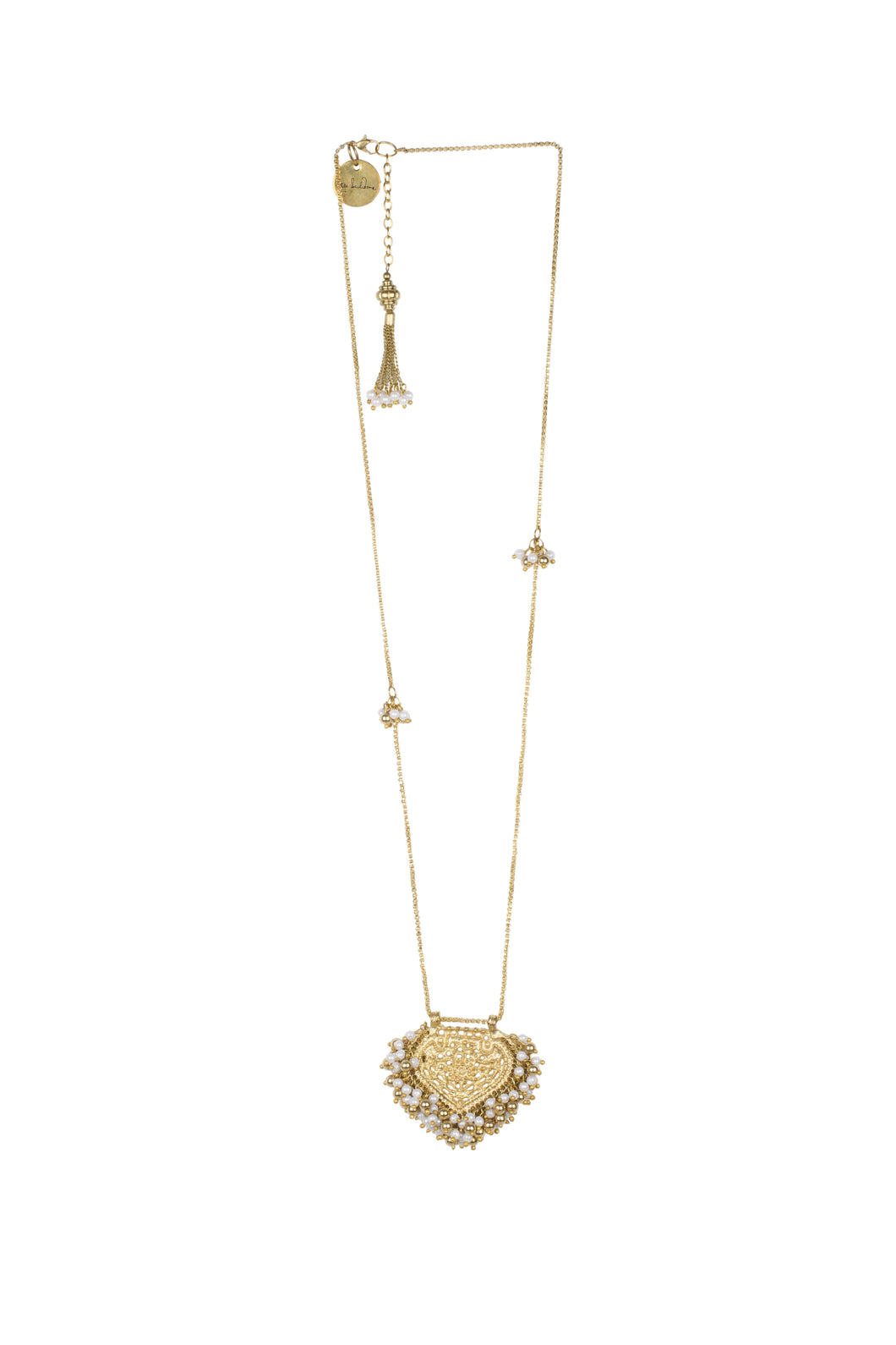 Gold Paan Long Necklace